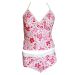 MISS LEPEL Pretty Pink & White 3-Piece Tankini Set & Swimskirt