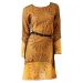 Monsoon Scoop Neck Layered Mesh Belted Dress