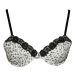 M&S White & Black Lace Trim Underwired Padded Bra