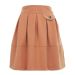 Miss Selfridge Peach Pleated Skater Mini Skirt