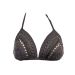 M&S Charcoal Grey Beaded String Bikini Top