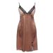 M&S Peach Vintage Style Satin & Lace Chemise Nightdress