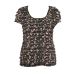 DEBENHAMS Scoop Neck Layered Short Sleeve Tunic Top