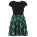RUBY'S CLOSET Tartan Check Scuba Skater Dress
