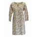 White Stuff Taupe Leaf Print Long Line Tunic