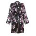 M&S Poppy Print Satin Kimono / Wrap