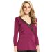 SAVOIR Embellshed Faux Wrap 3/4 Sleeve Top. Size 10