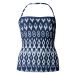 M&S Navy Ikat Print Secret Support Halterneck / Strapless Tankini Top