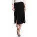 M&S Black Slinky Lightweight Paneled Front Split Skirt