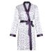 M&S Silver Satin Dotty Polka Dot Kimono Dressing Gown