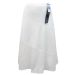 M&S Creamy White Stitch Detail Pull-On Elasticated Waist A-Line Linen Skirt