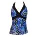 Miraclesuit Abstract Animal Print Halterneck Tankini Top