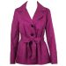 Tu Magenta Belted Raincoat