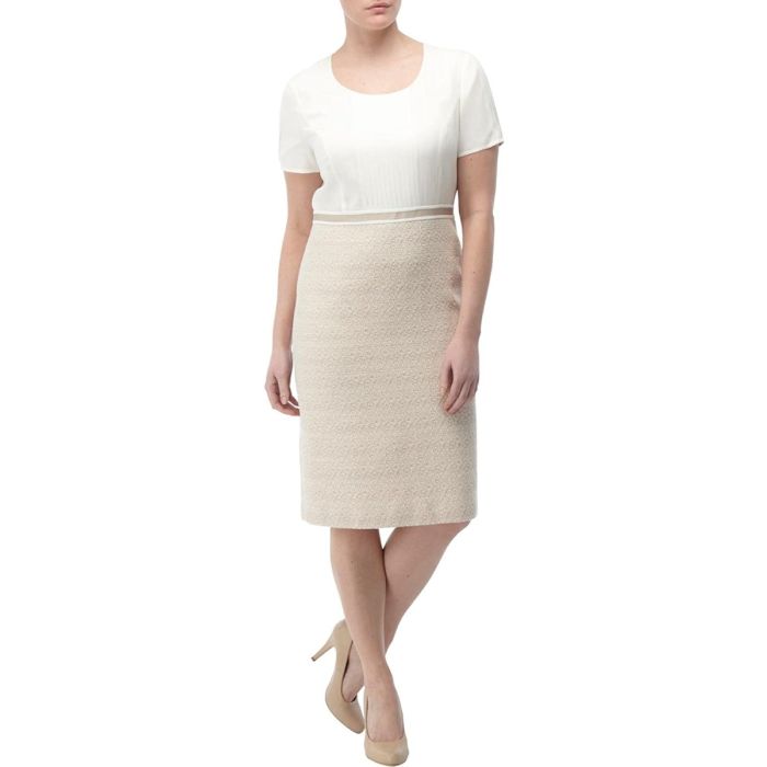 Viyella 2-in-1 Abstract Spot Bodice Dress. Size 12