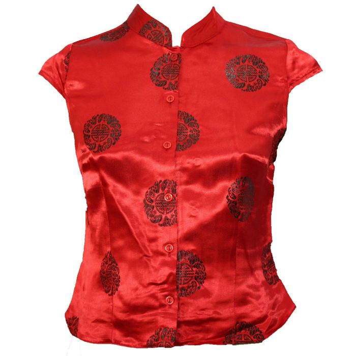 red satin blouse uk
