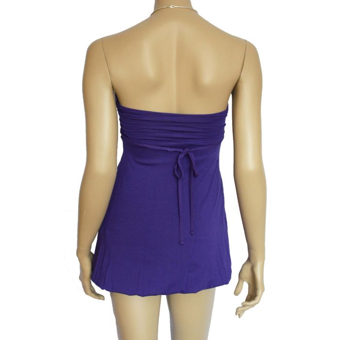 Jane Norman purple strapless mini dress