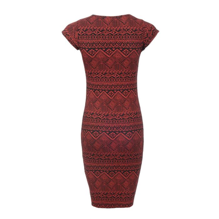 Select Aztec Print Bodycon Tube Midi Dress