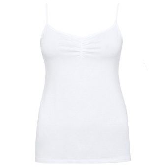 M&S White Ruched Front Cami Vest T-Shirt