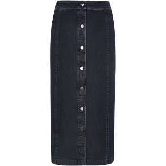 Viyella Button Through Denim Skirt