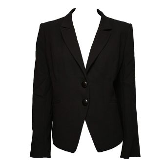 Viyella Black Smart Tuxedo Style Single Breasted Jacket. Size 16