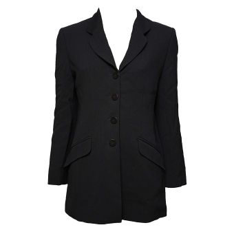 Viyella Navy Smart Single Breasted Subtle Stripe Long Length Jacket. Size 10