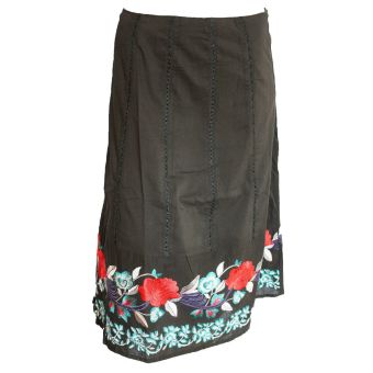 MONSOON Floral Embroidered A-Line Skirt