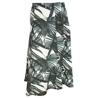 M&S Tropical Leaf Print A-Line Skirt