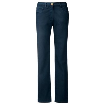 Cotton Traders Dark Teal Tummy Control Straight Leg Jeans