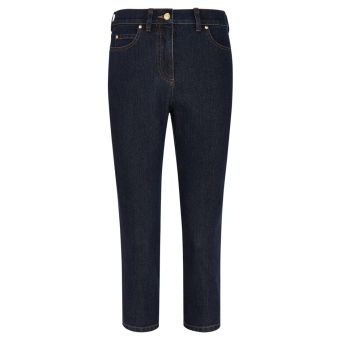 Viyella Darkwash Lightweight Denim Cropped Jeans