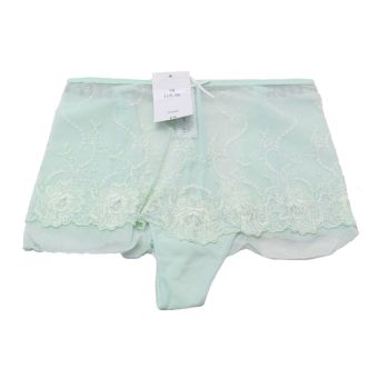 BHS Pale Green Embroidered French Knickers Size 18