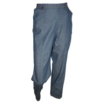 M&S Dark Blue Elasticated Waist Wide Leg Jeans