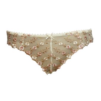 Siren Embroidered High Leg Brazilian Style Knickers. Size 12