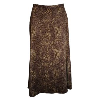 Viyella Petite Animal Print Suedette A-Line Flared Skirt. Size 10