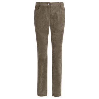 Viyella Khaki Corduroy Straight Leg Trousers