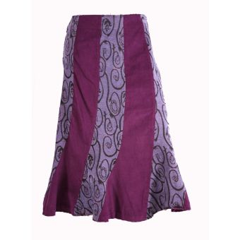 M&S Swirl Corduroy Kick Flare Skirt