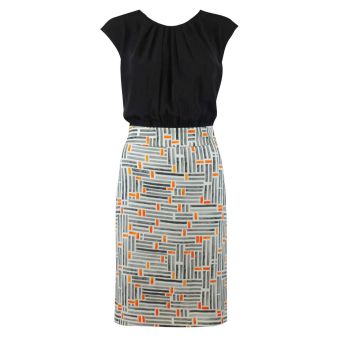 Next Black & White Graphic 2-in-1 Pencil Dress