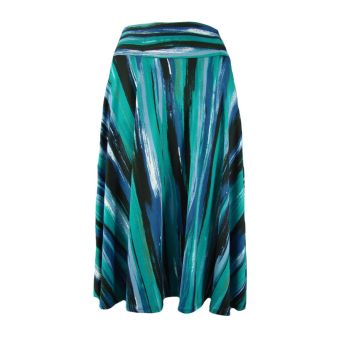 Precis Petite Blue / Green / Black A-Line Skirt
