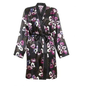 M&S Poppy Print Satin Kimono / Wrap