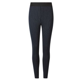 M&S High Rise Navy Pinstripe Stretch Treggings