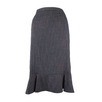 Eastex Ladies Part Elasticated Waist Navy Weave Skirt