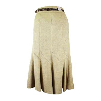 Eastex Vintage Style Stone Plaited Belt A-Line Skirt