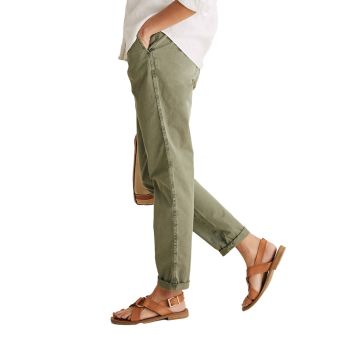 M&S Cotton Tapered Leg Ankle Grazer Chino Trousers
