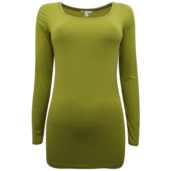 Whitestuff Avocado Green Long Length Lightweight Top. Size 8