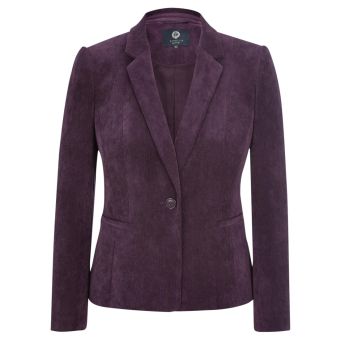 Viyella Petite Purple Cord Fitted Jacket