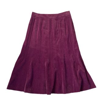 Viyella Purple Corduroy Cord Paneled A-Line Skirt. Size 10