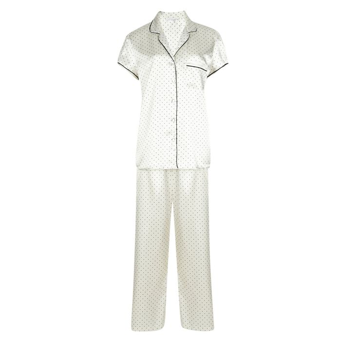 m&s black satin pyjamas