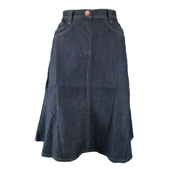 DAMART A-Line Denim Skirt. Sizes 10-20.